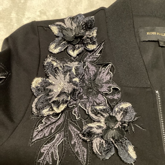 Kobi Halperin Black Embroidered Bomber Jacket - Picture 6 of 16